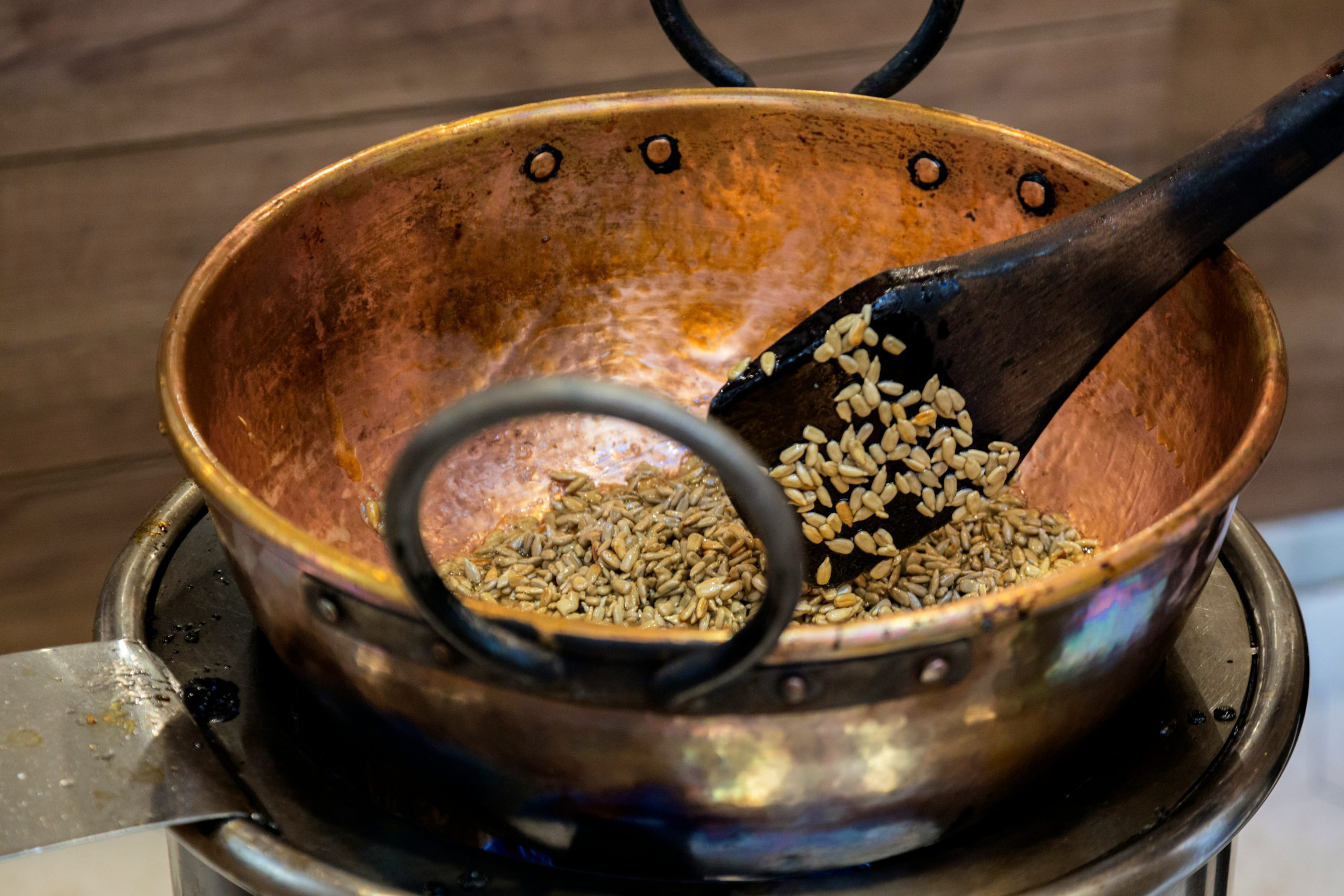 A person baking cannabis brownies in a kitchen