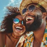 healthy, white male and female models in summer enjoying sharing a joint on th boardwalk in New Jersey.. Make sure joints are in the mouth not floating DO NOT SHOW CHEWING BUDS